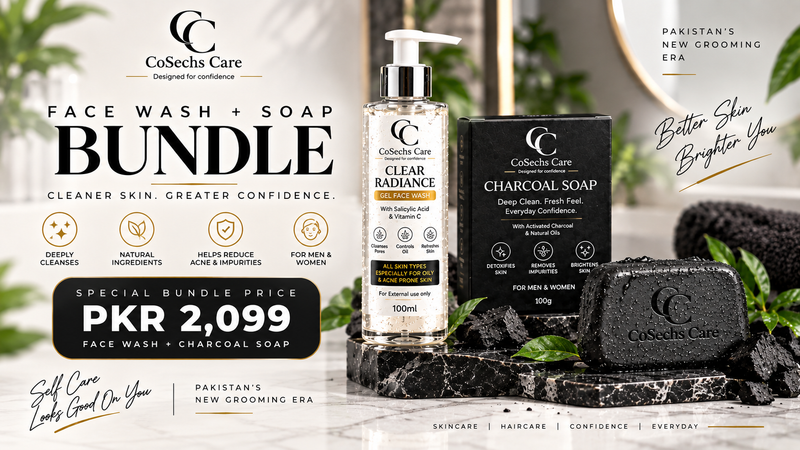 COSECHS CARE Face Wash and Charcoal Soap Bundle